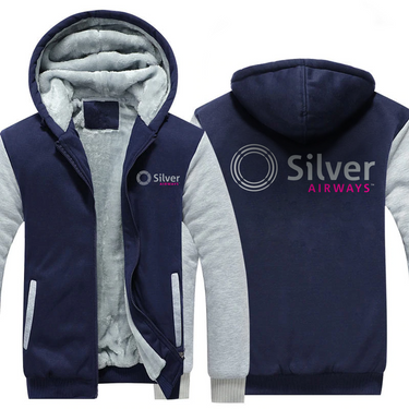 SILVER AIRLINES JACKETS FLEECE SWEATSHIRT